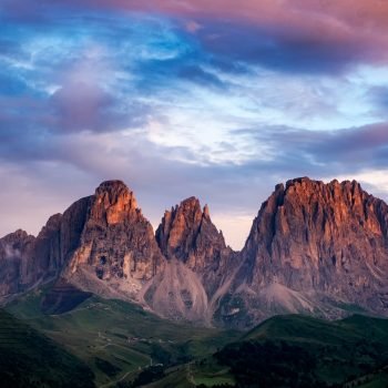 A mesmerizing view of Sassolungo mountain, Italy